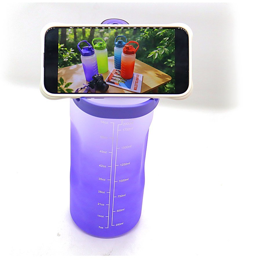 2000 ml Sport Water Bottle with Phone Holder