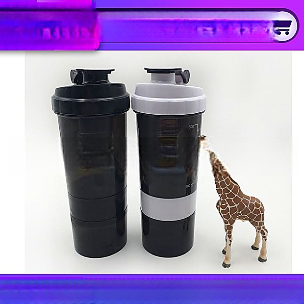 600 ml Fitness Sport Protein Shaker Bottle