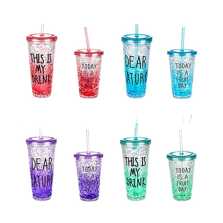 700 ml Straw Lid Double Wall Sport Water Bottle