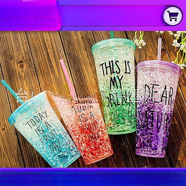 700 ml Straw Lid Double Wall Sport Water Bottle