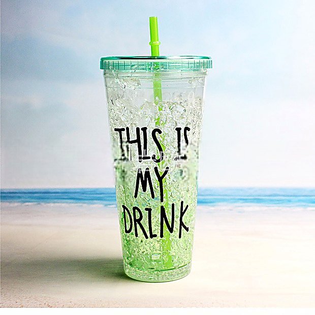 700 ml Straw Lid Double Wall Sport Water Bottle