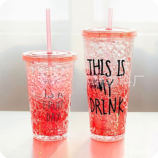 700 ml Straw Lid Double Wall Sport Water Bottle
