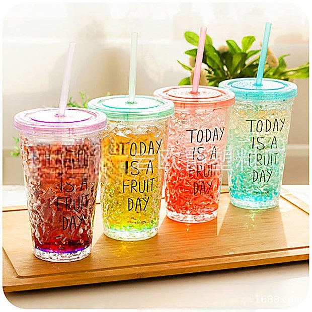 700 ml Straw Lid Double Wall Sport Water Bottle