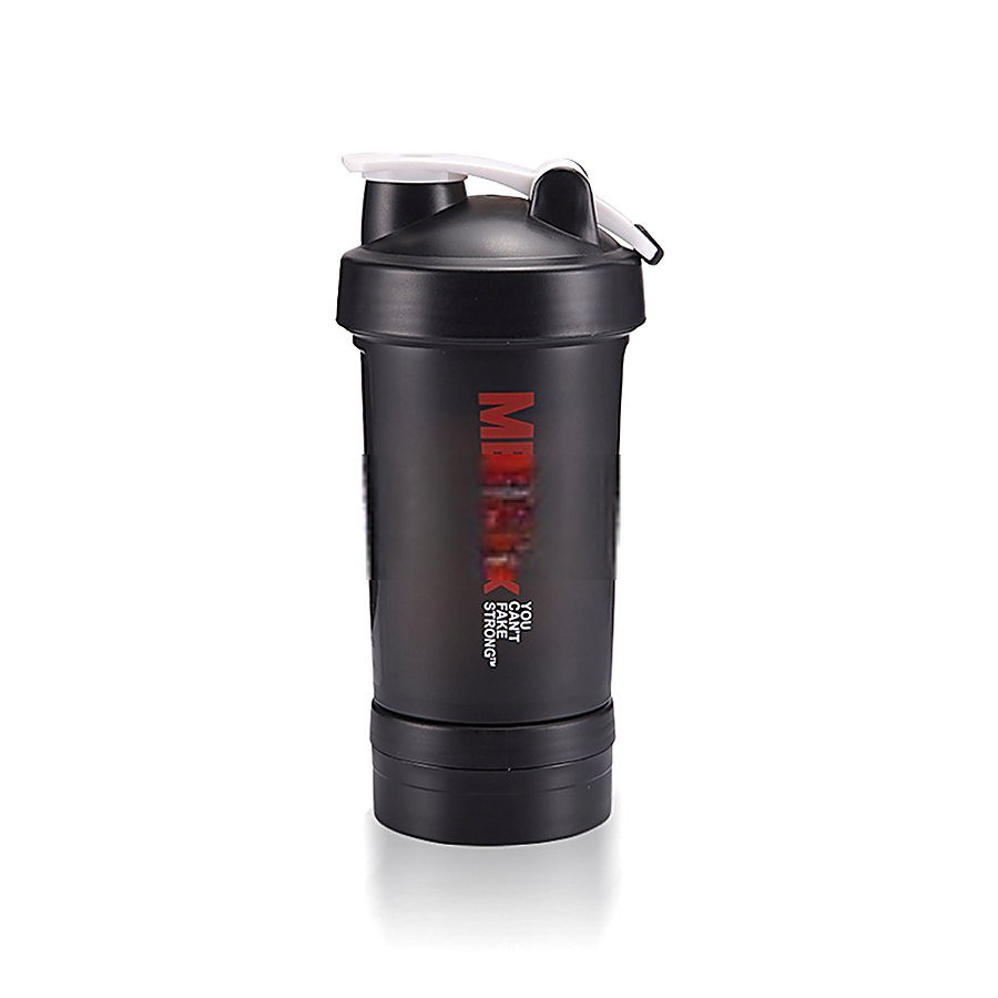 500 ml 3 Compartment Leakproof Protein Shaker Bottle