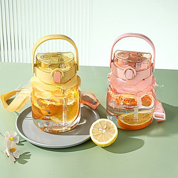 1100 ml Straw Lid Large Capacity Sport Water Bottle