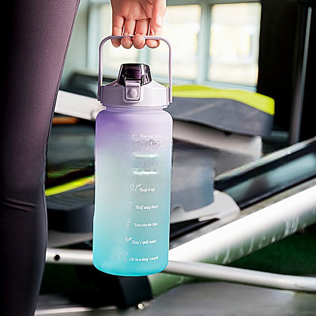 2000 ml Graduated Gradient Sport Water Bottle