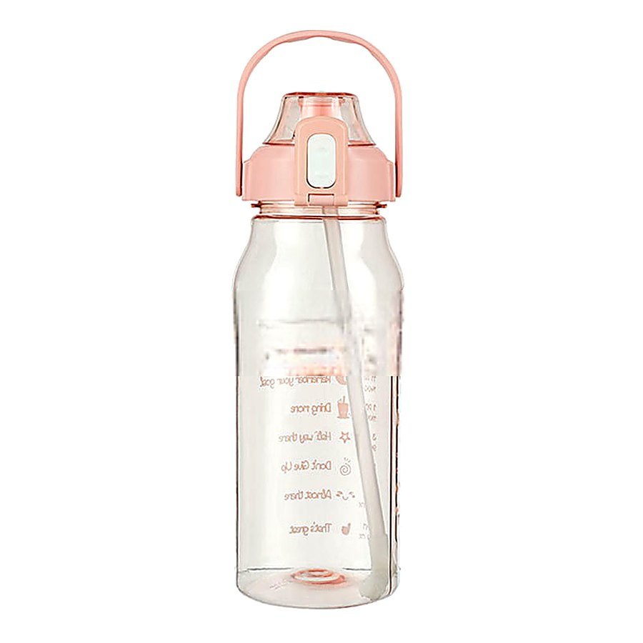 2000 ml Straw Lid Carry Handle Sport Water Bottle