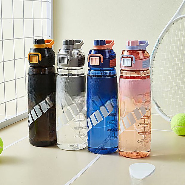 1050 ml Straw Lid Student Sport Water Bottle