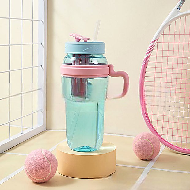1270 ml Straw Lid Portable Coffee Mug