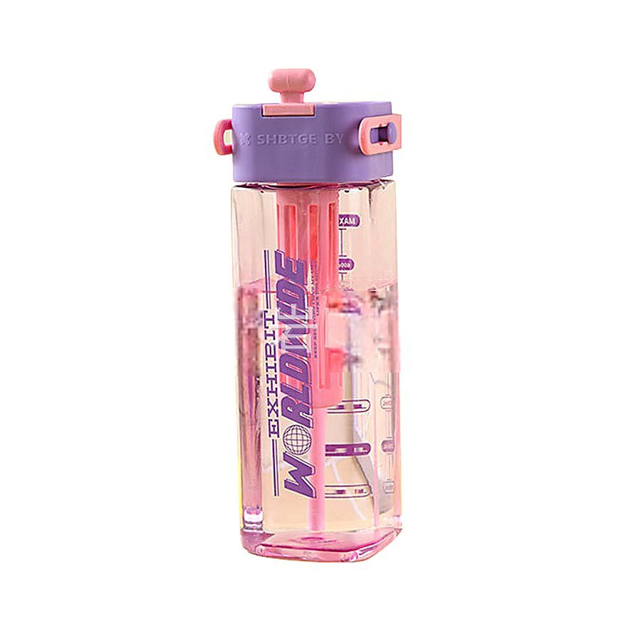 830 ml Straw Lid Carry Handle Sport Water Bottle