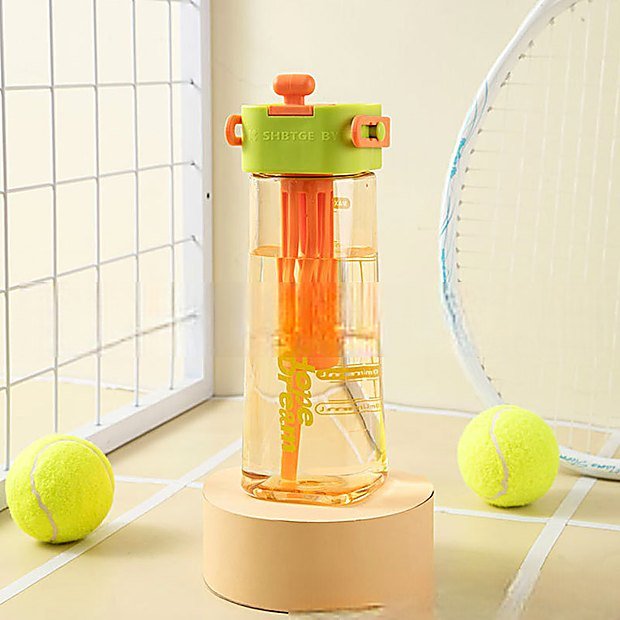 830 ml Straw Lid Carry Handle Sport Water Bottle
