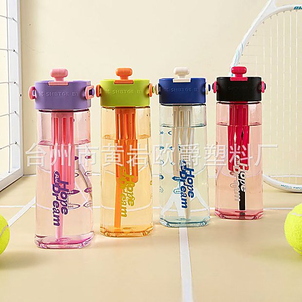 810 ml Straw Lid Carry Handle Sport Water Bottle