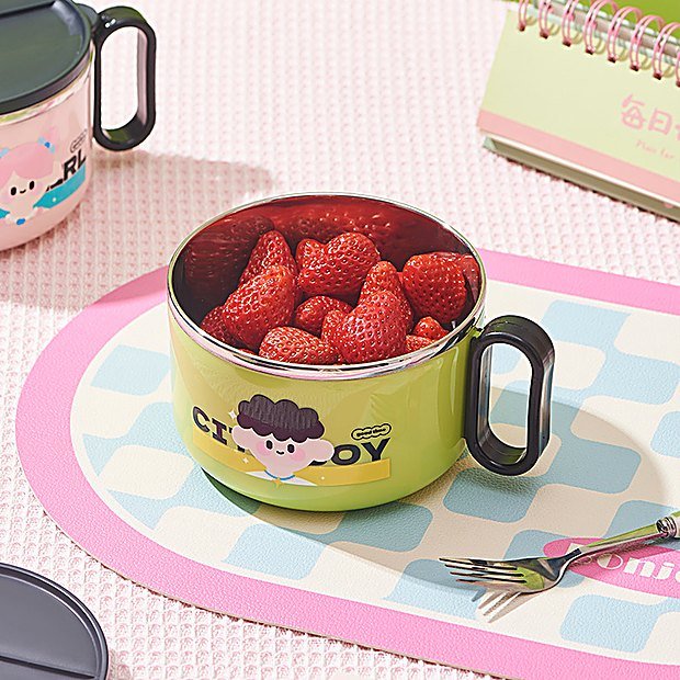 1000 ml Student Large Capacity Stainless Steel Bowl