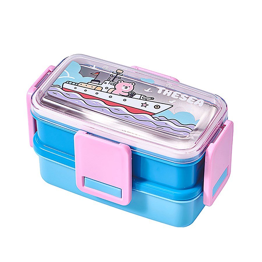 800 ml Double Wall Cartoon Print Bento Lunch Box