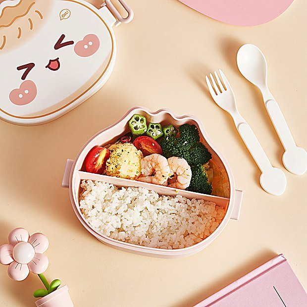 500 ml Divided Cartoon Print Bento Lunch Box