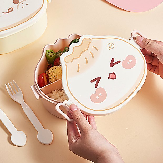 500 ml Divided Cartoon Print Bento Lunch Box