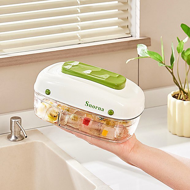 Push Button Lidded Kitchen Storage