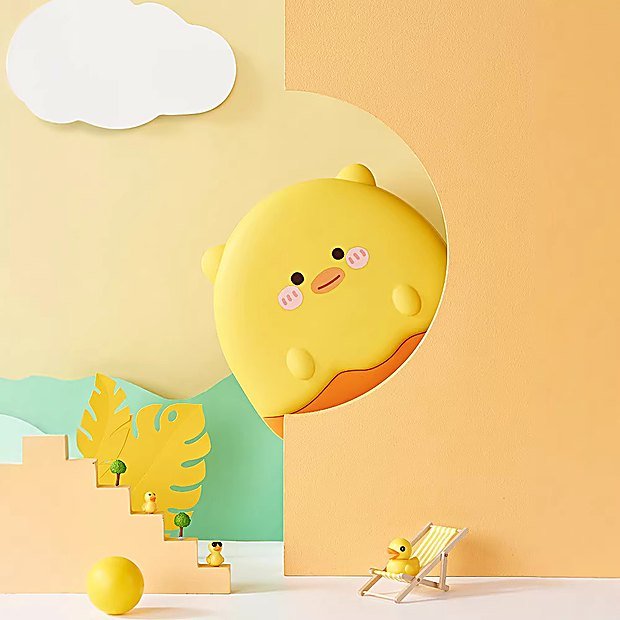 Divided Cartoon Print Kitchen Storage