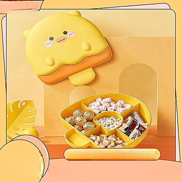 Divided Cartoon Print Kitchen Storage