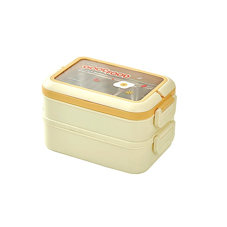 Carry Handle Double Wall Bento Lunch Box