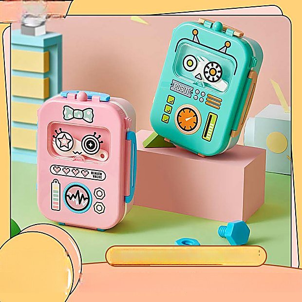 800 ml Leakproof Cartoon Print Bento Lunch Box
