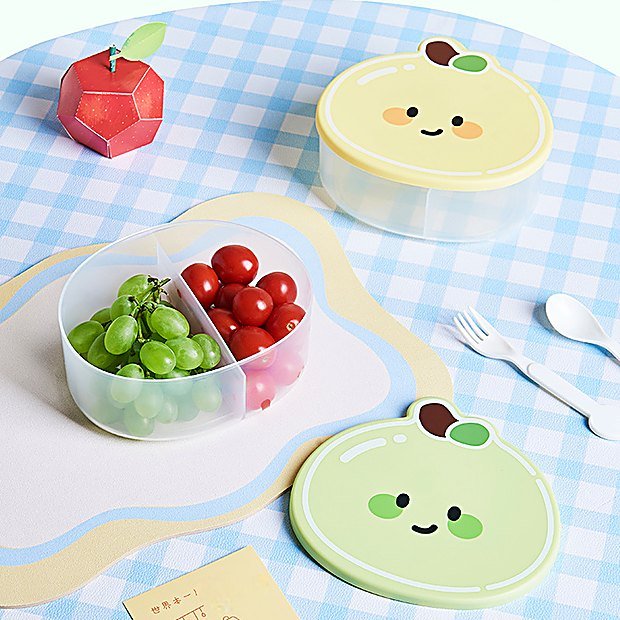 Divided Clear Bento Lunch Box