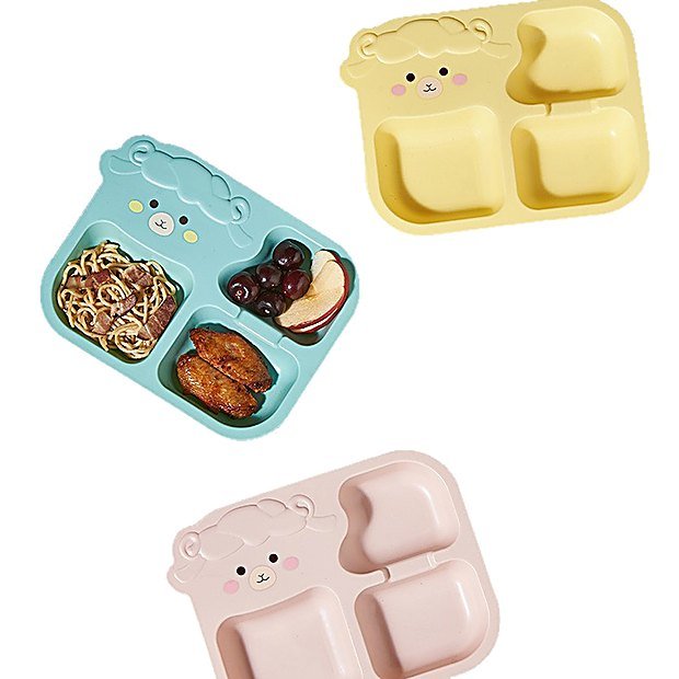 Cartoon Print Kids Divided Plate