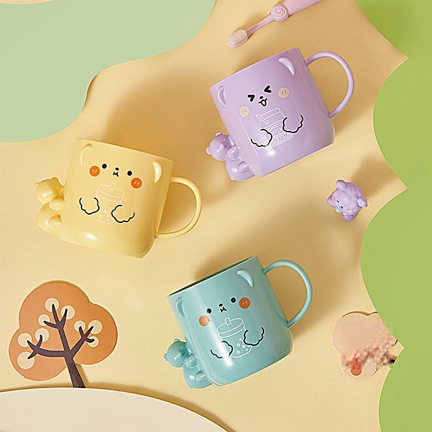 400 ml Cartoon Print Kids Bathroom Cup