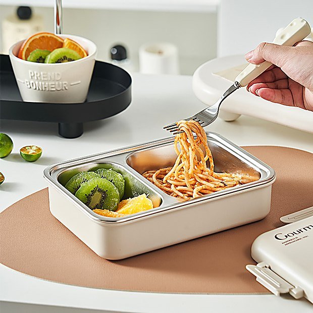1000 ml Divided Clear Bento Lunch Box