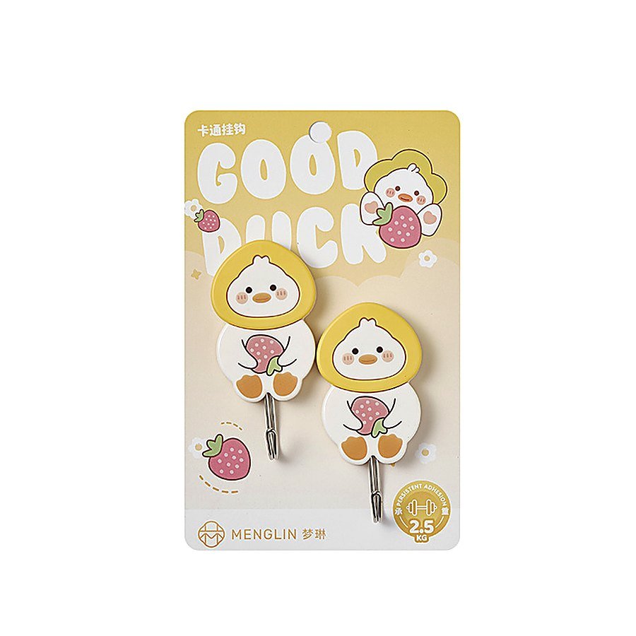 Cartoon Print Adhesive Mount Bathroom Cup