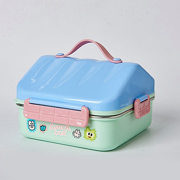 Carry Handle Divided Bento Lunch Box