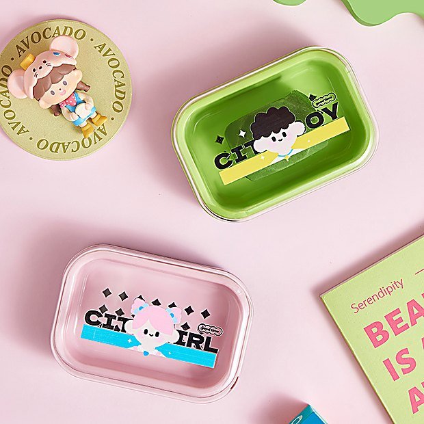 Cartoon Print Student Soap Dish