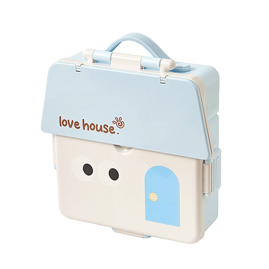 Carry Handle Divided Bento Lunch Box